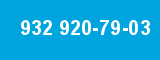 932 920-79-03 932 920-79-03